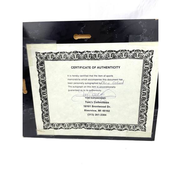 VTG Detroit Red Wings Chris OsGood #30 Hockey NFL Player Signed Autograph Plaque - Picture 9 of 13